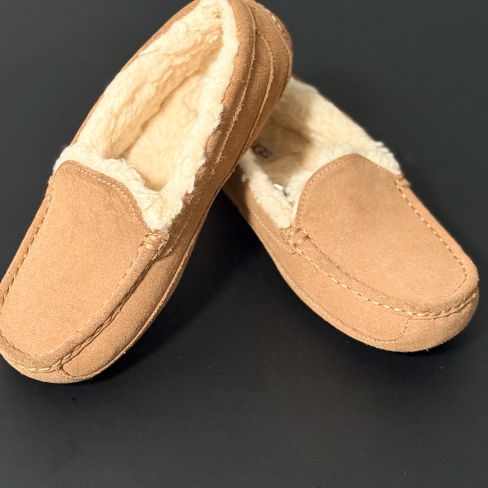 UGG Tan Slip-On Shoes with Plush Lining